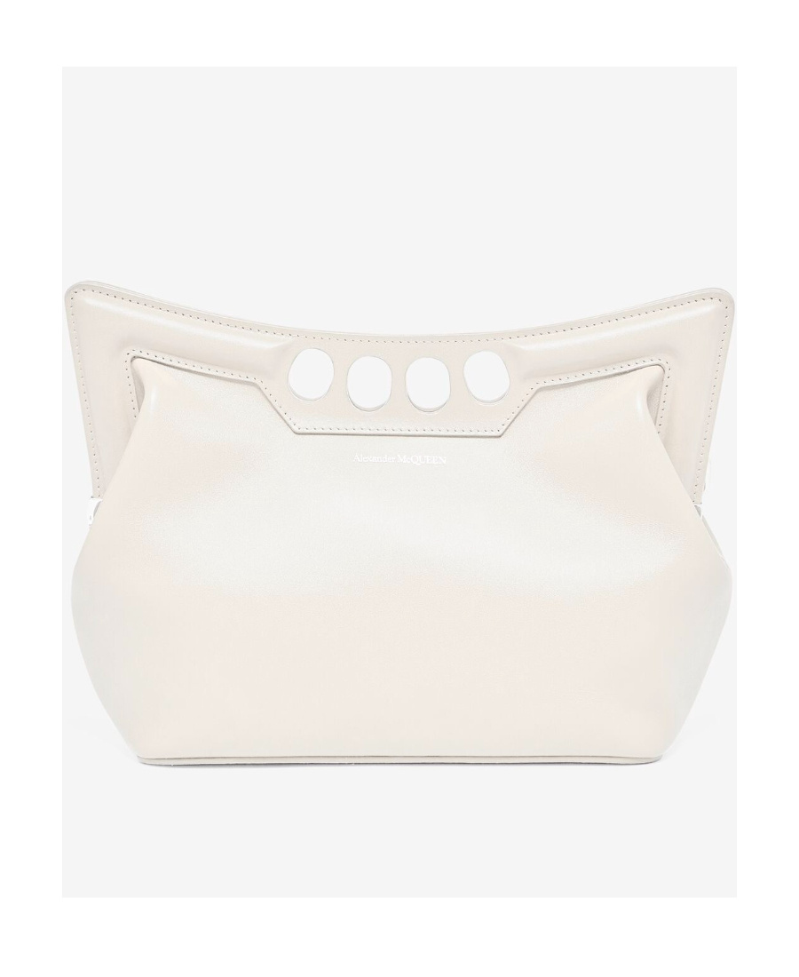Alexander Mcqueen The Peak Curved Mini Bag In White