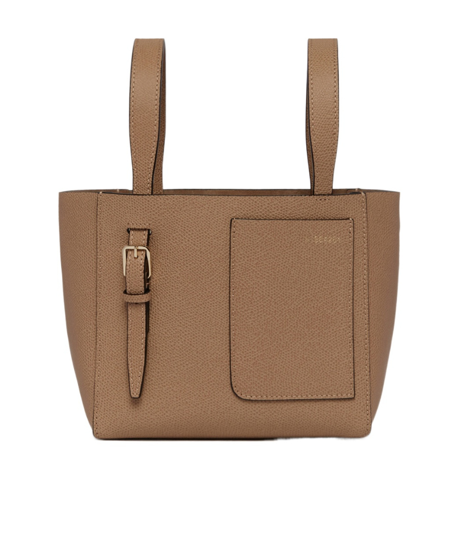 Valextra Mini Soft Bucket Bag In Brown