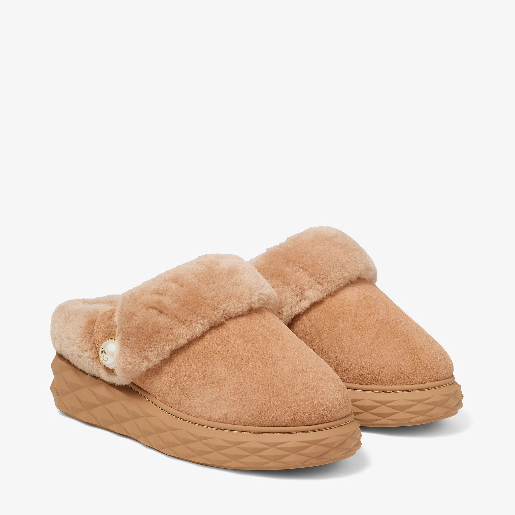 Jimmy Choo Round-toe Mules In Brown