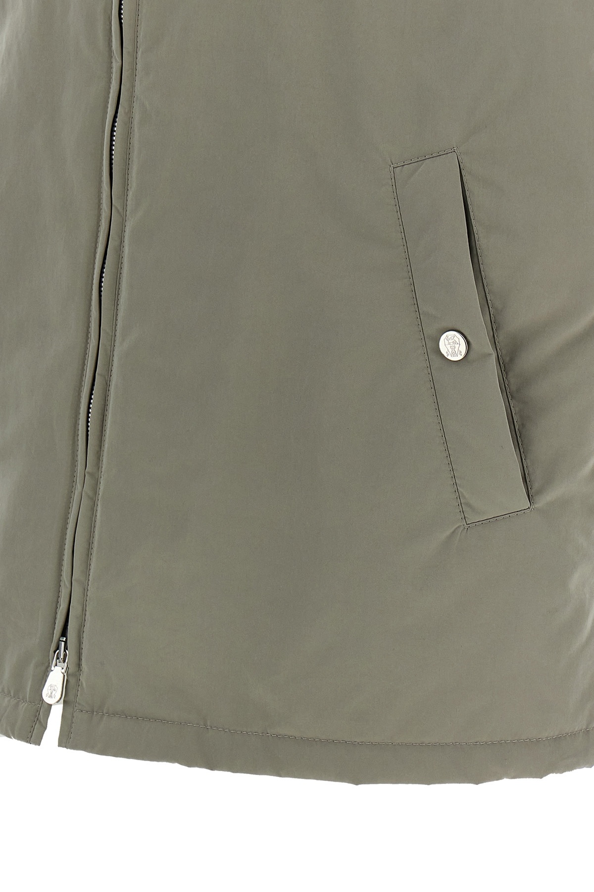 Brunello Cucinelli Grey Water-repellent Vest In Green