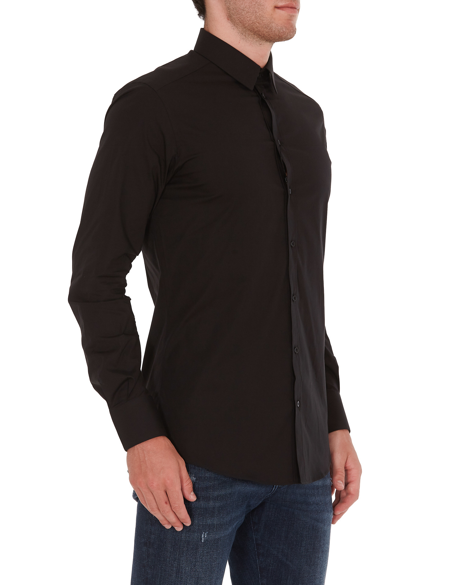 Dolce & Gabbana Classic Plain Shirt In Black