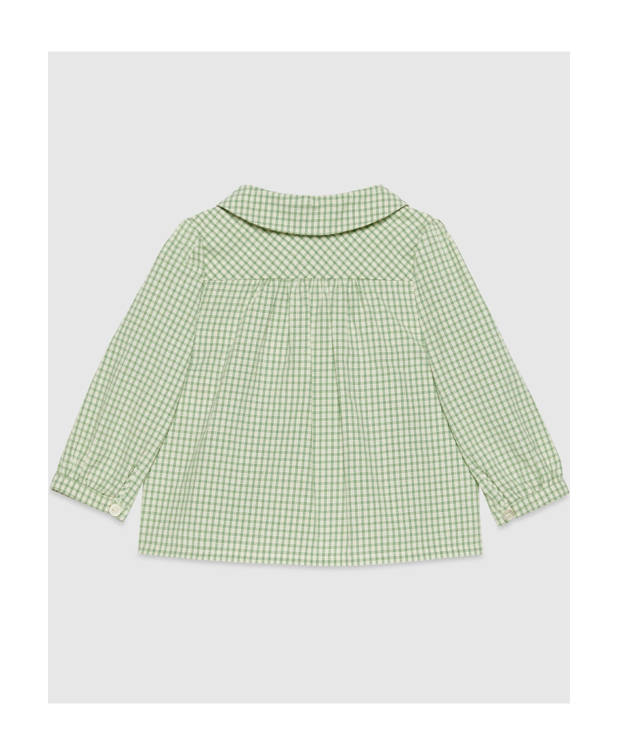 Gucci Double-breasted Cotton Jacket In Green