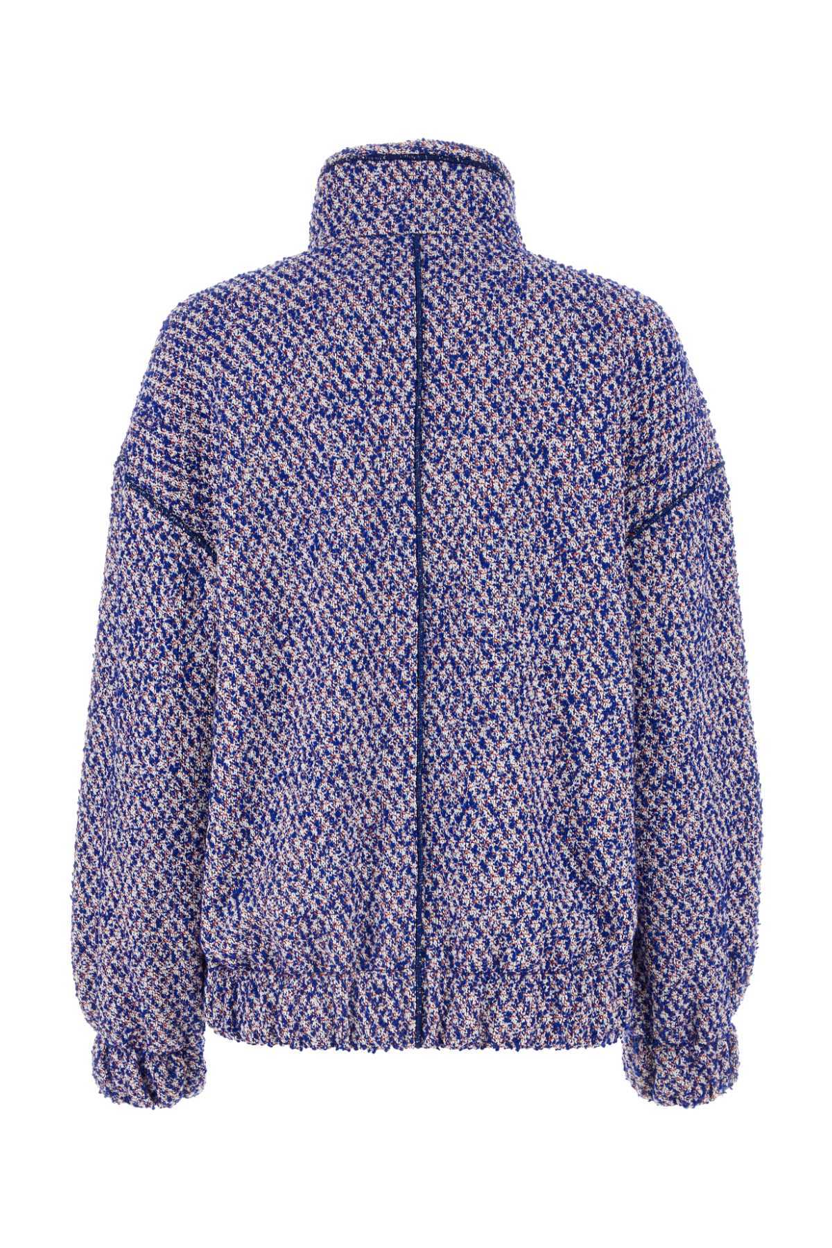 Shop Philosophy Di Lorenzo Serafini Tweed Bomber Jacket In Purple