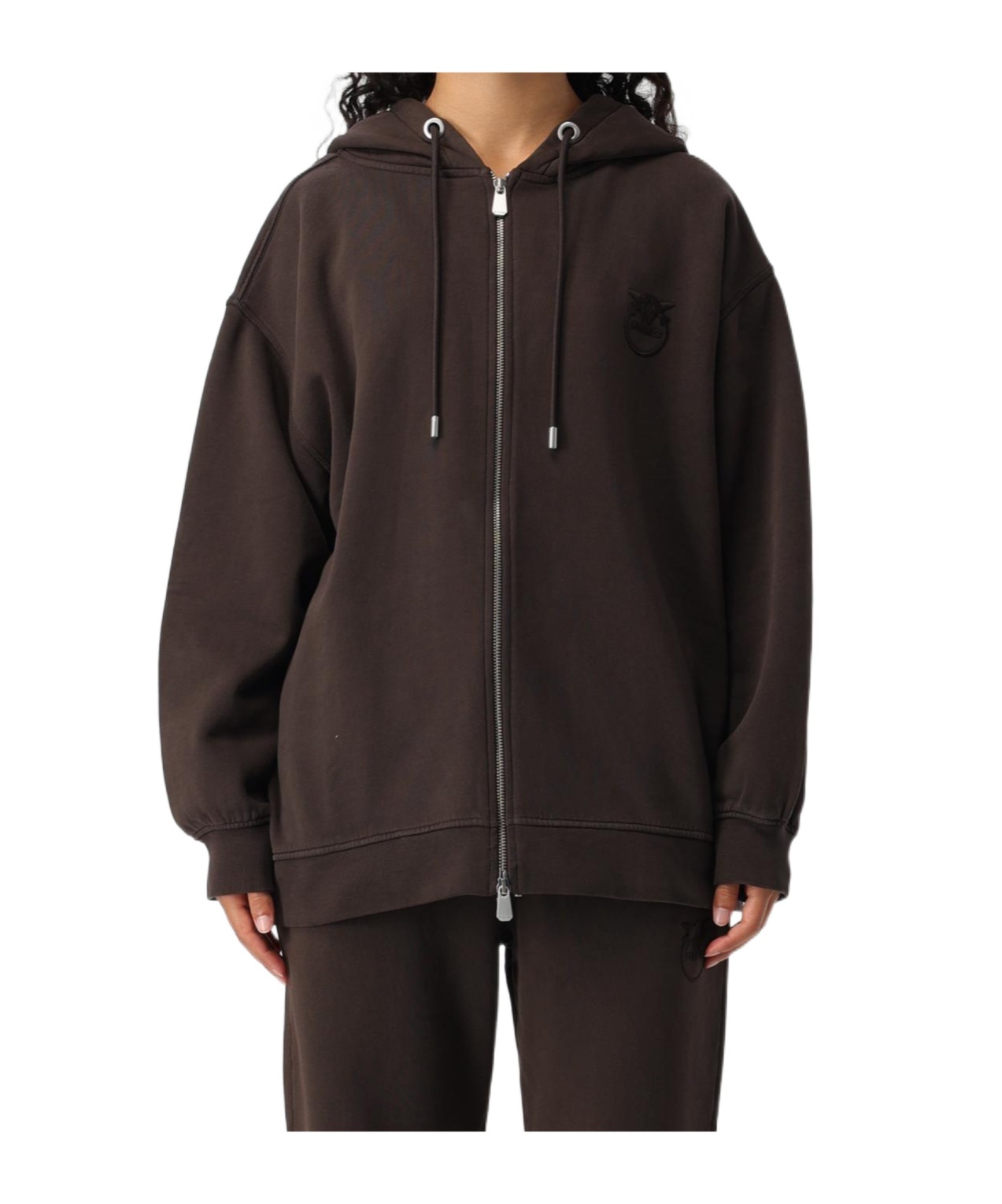 Pinko Sweatshirt Woman Color Brown In Black