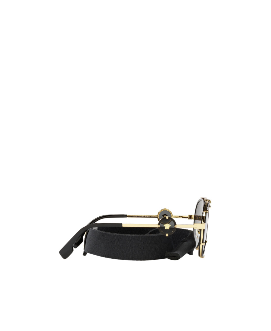 Versace Medusa Aviator Sunglasses In Black