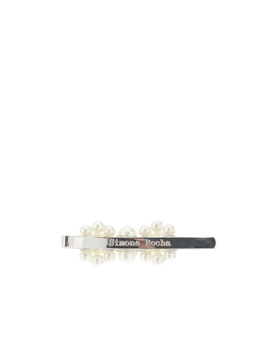 Shop Simone Rocha Mini Flower Hair Clip In White