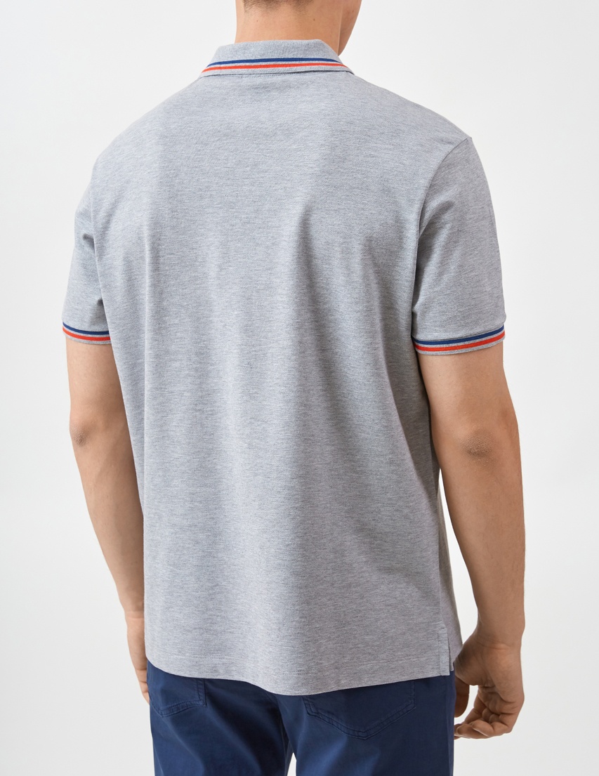 Paul & Shark Logo Short-sleeved Polo Shirt In Gray