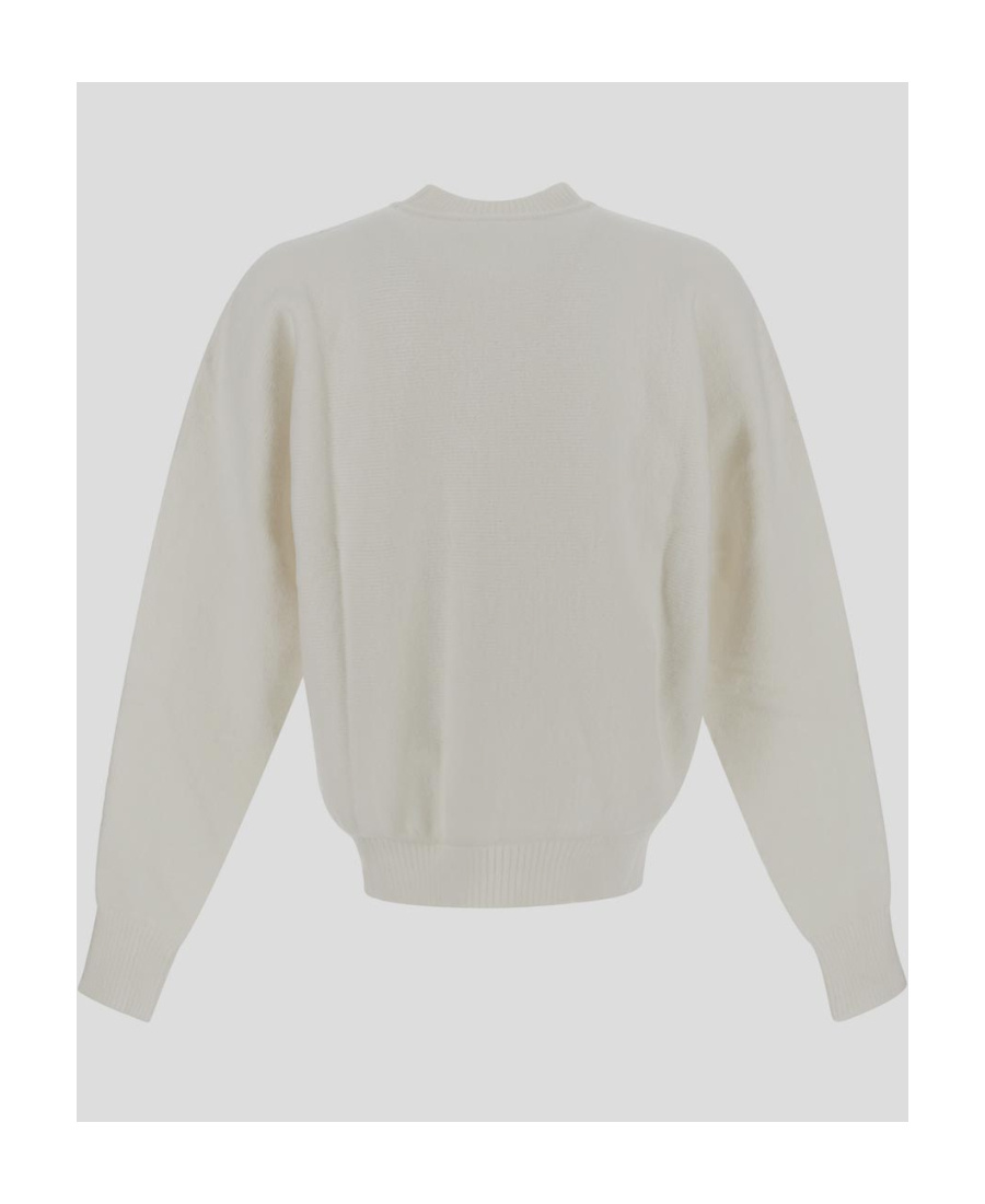 Jacquemus Turtle-neck Knitted Sweater In White