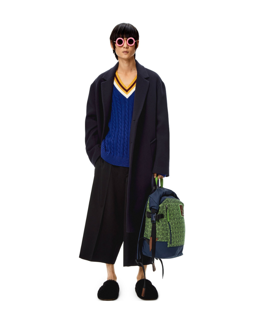 Loewe Long-sleeved Coat In Blue
