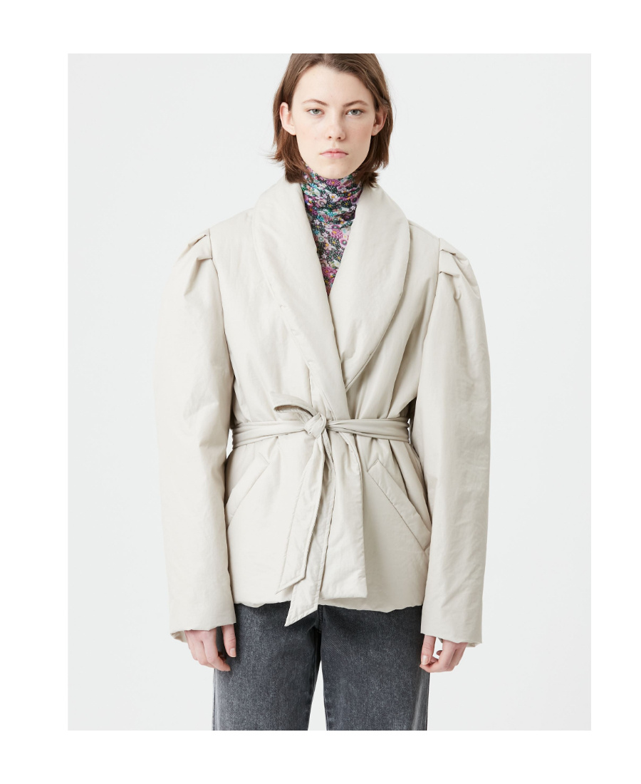 Isabel Marant Belted Quilted Jacket In White