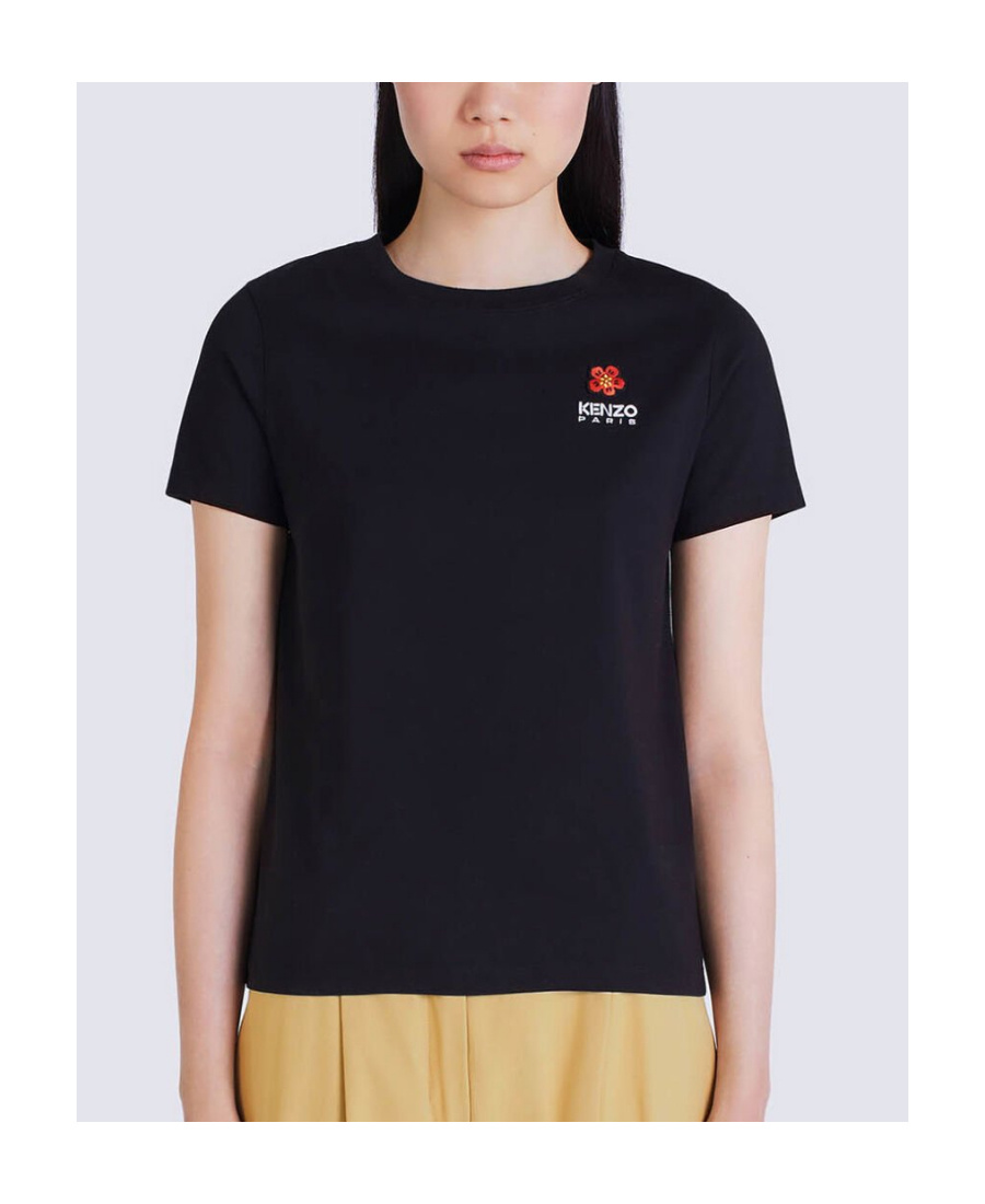 KENZO KENZO BOKE FLOWER EMBROIDERED CREWNECK T-SHIRT