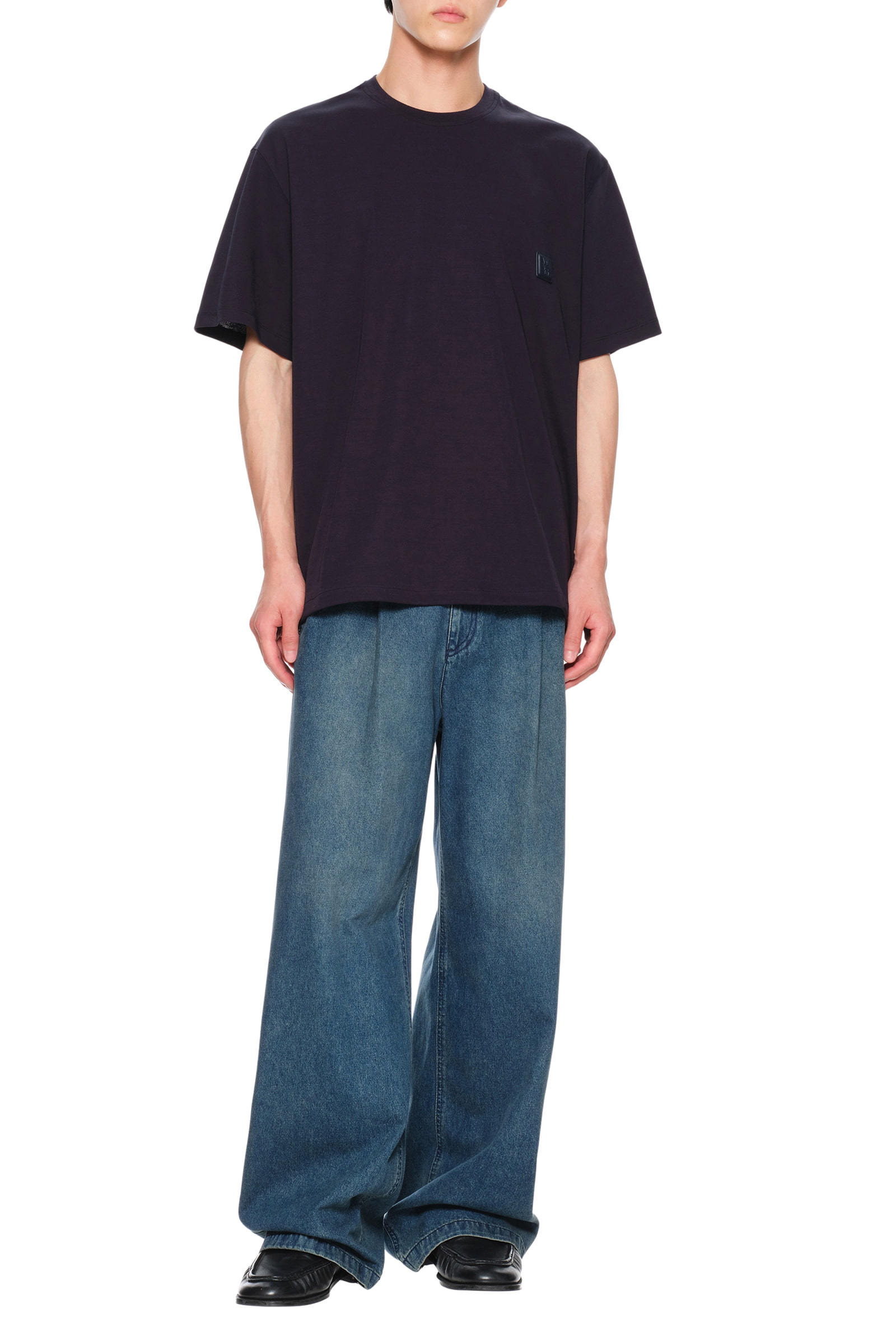 Wooyoungmi Logo Patch T-shirt In Black