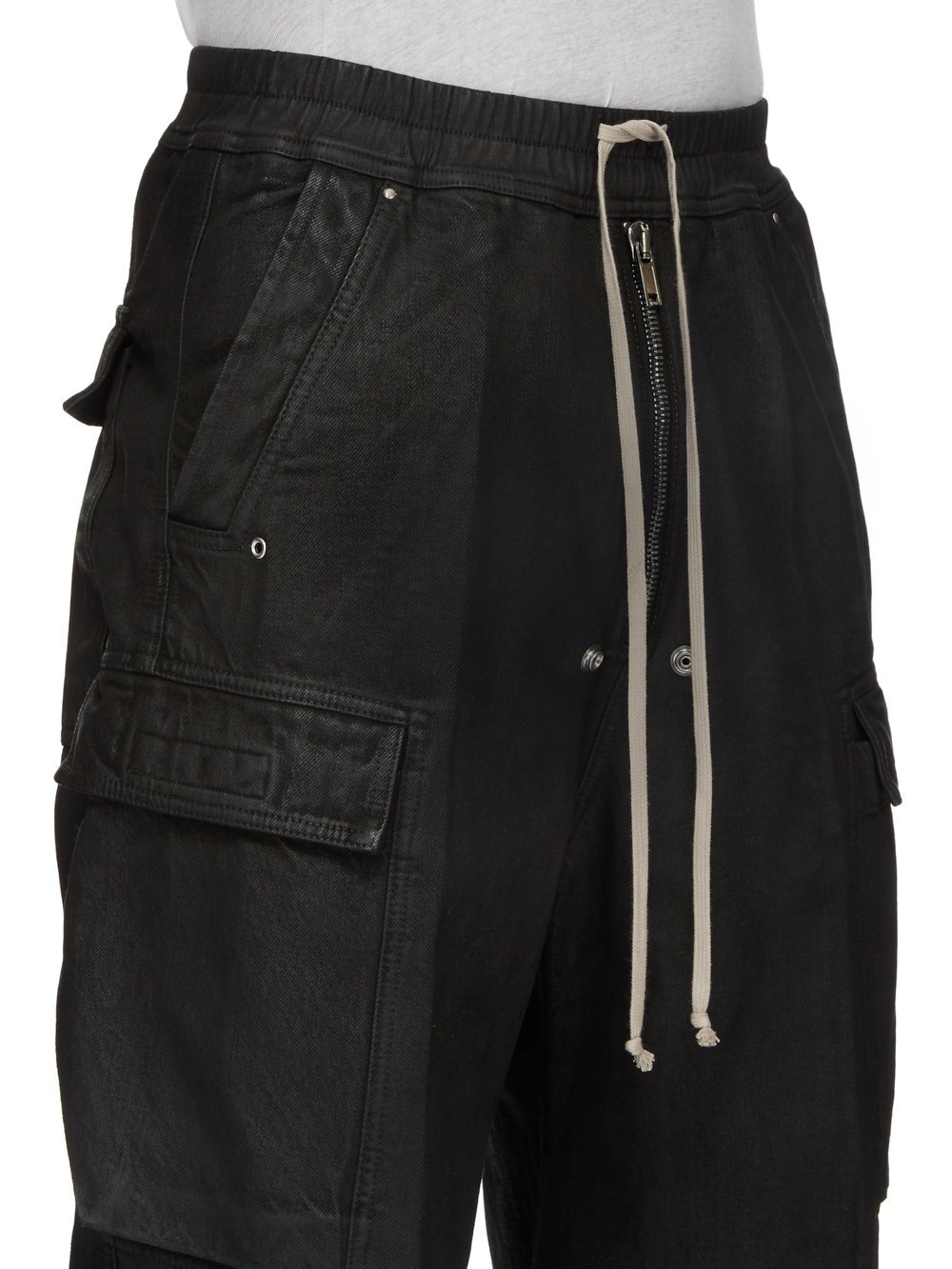 Rick Owens Drkshdw Drawstring Elastic Waist Casual Pants In Black
