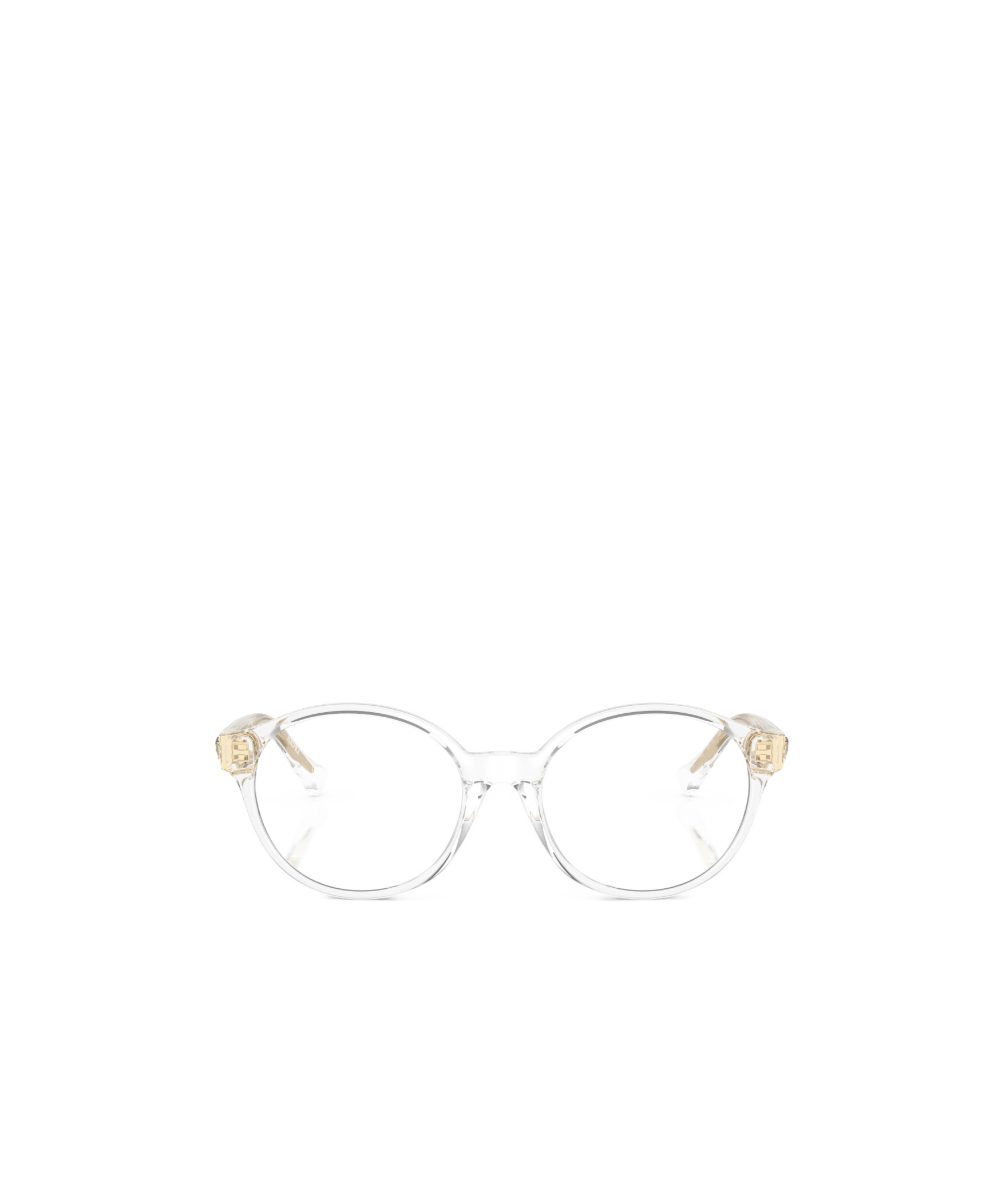 Versace Medusa-plaque Round-frame Glasses In White