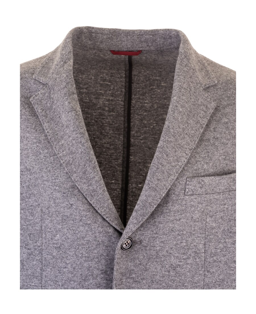 Brunello Cucinelli Single Breasted Blazer In Gray