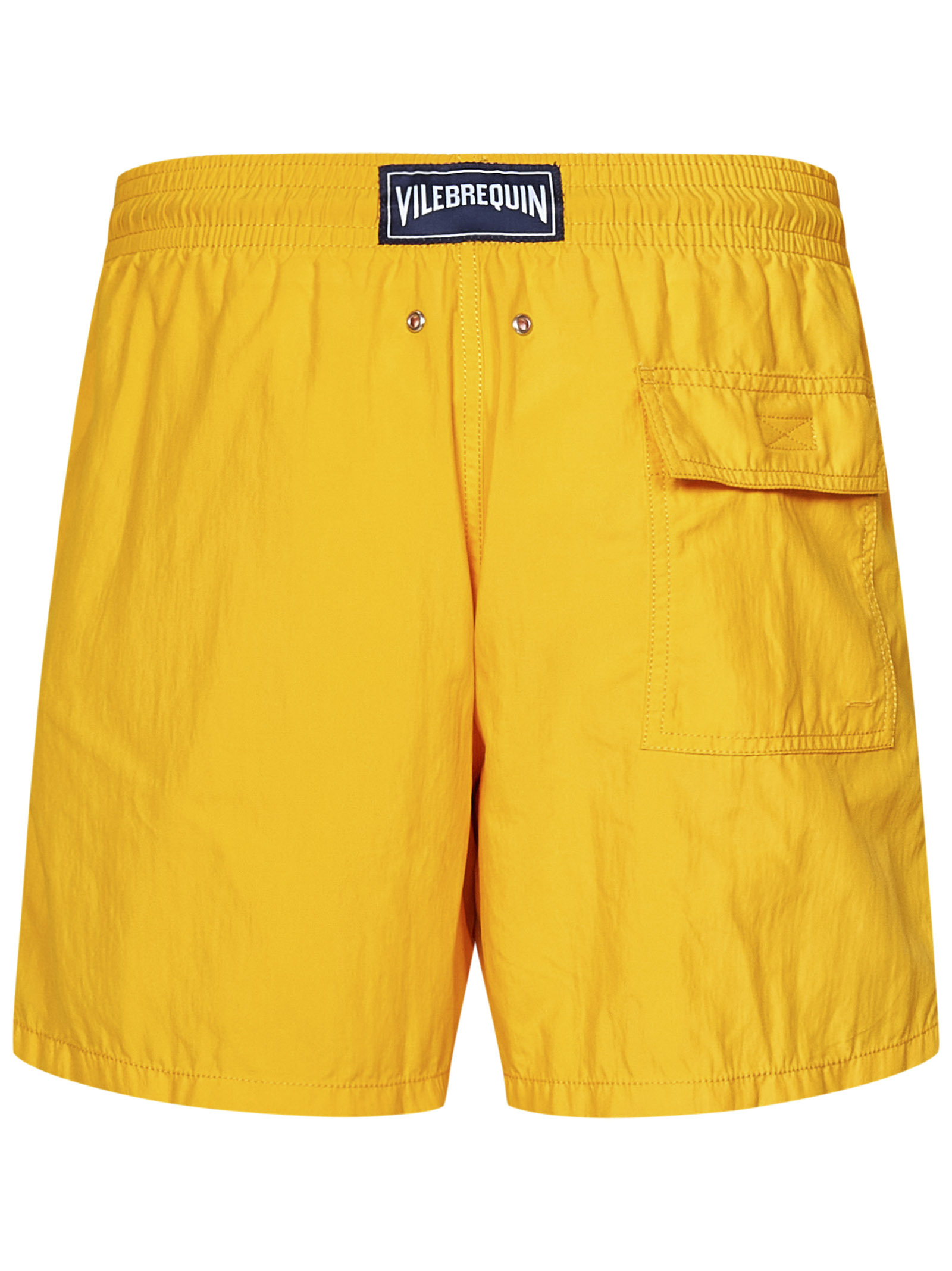 Vilebrequin Swim Shorts Starfish Art Water-reactive In Yellow