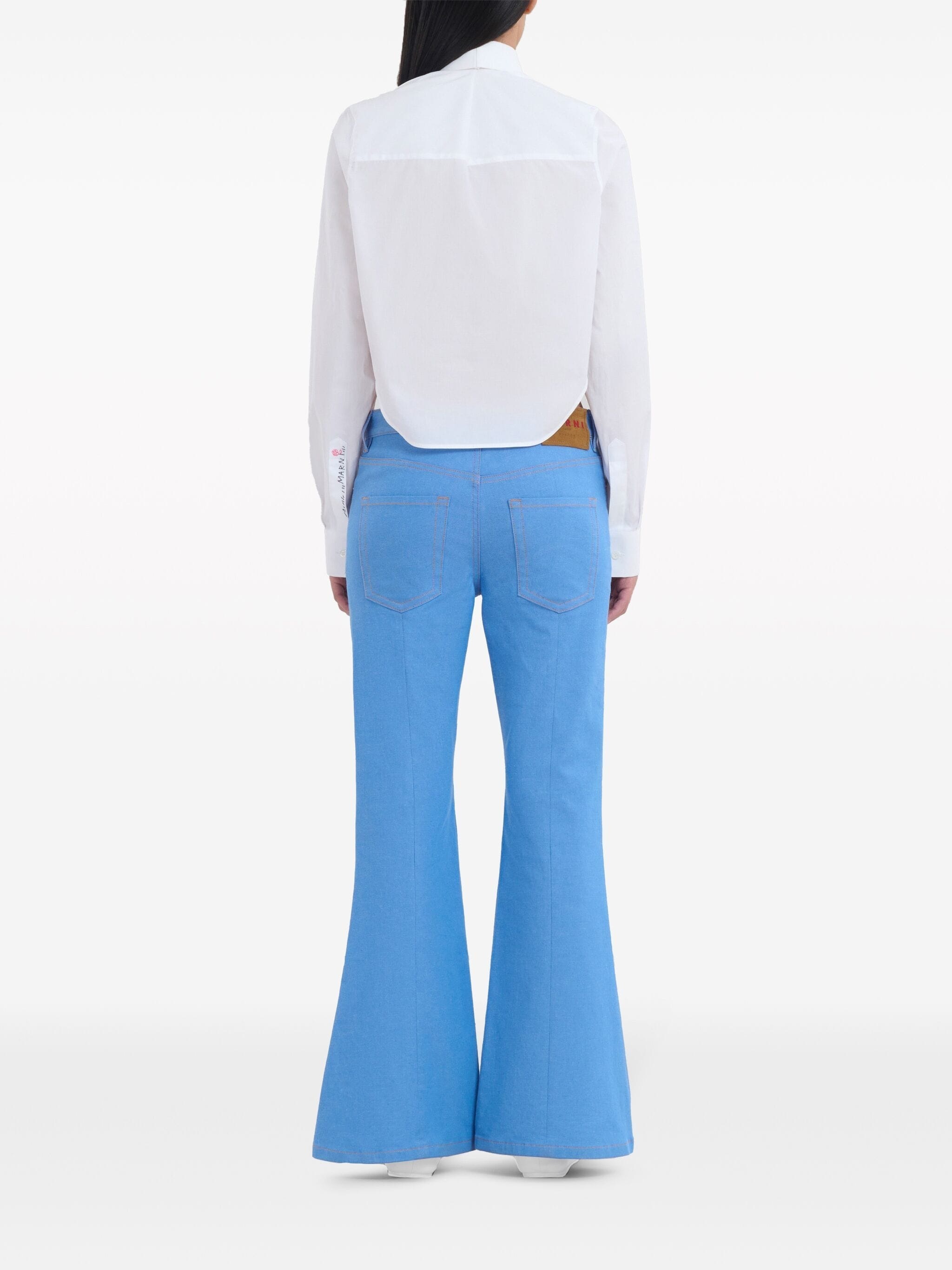 Marni Low-rise Flared Trousers In Blue