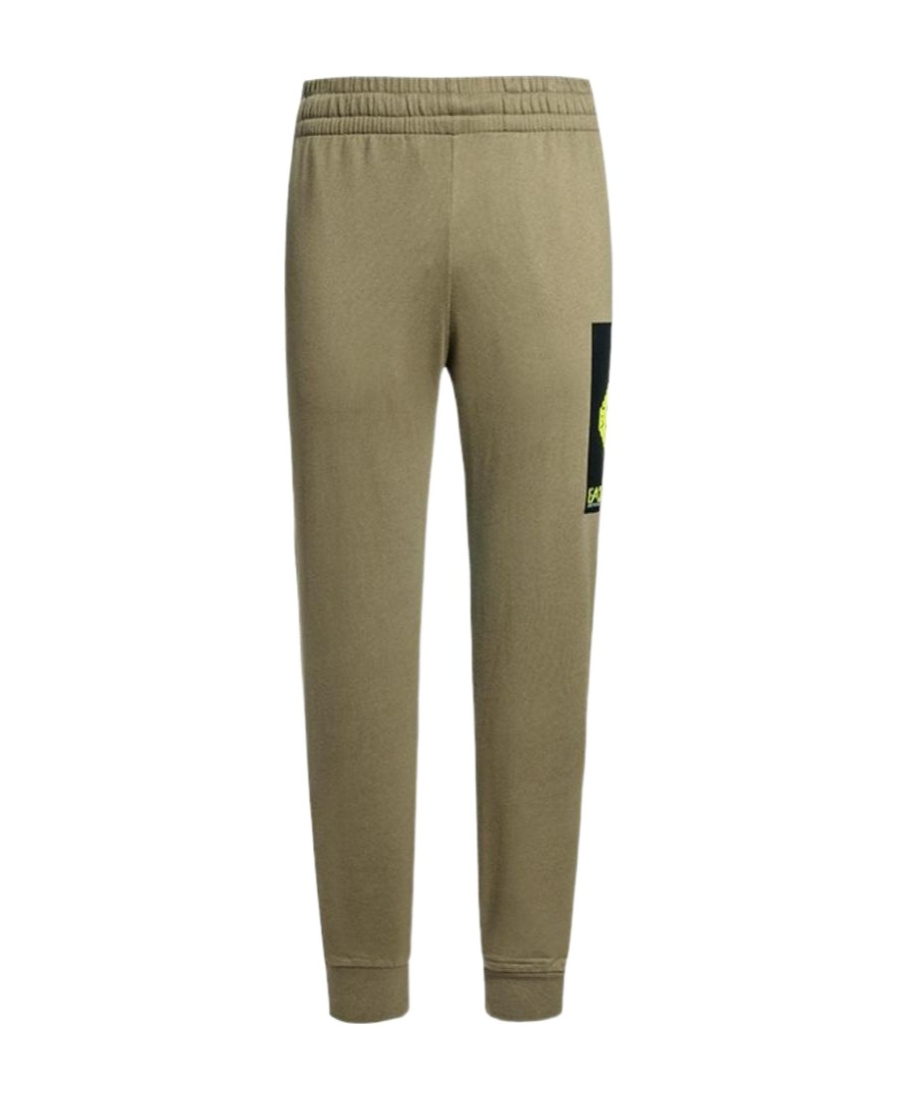 Ea7 Logo Printed Sweatpants In Brown