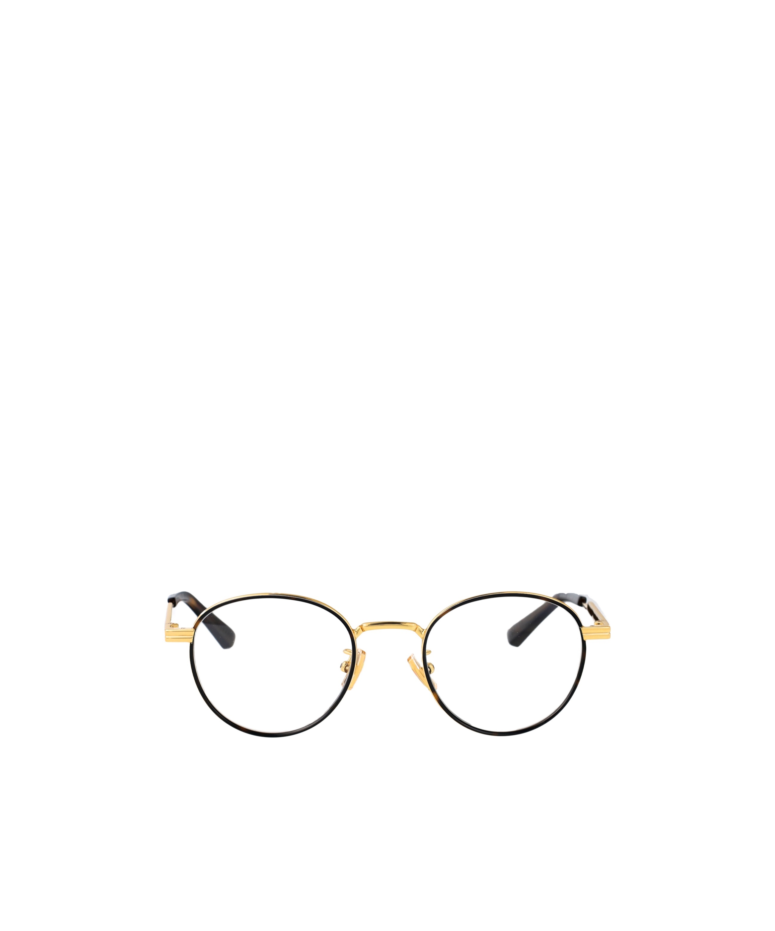 Bottega Veneta Eyewear Round Frame Glasses In Black