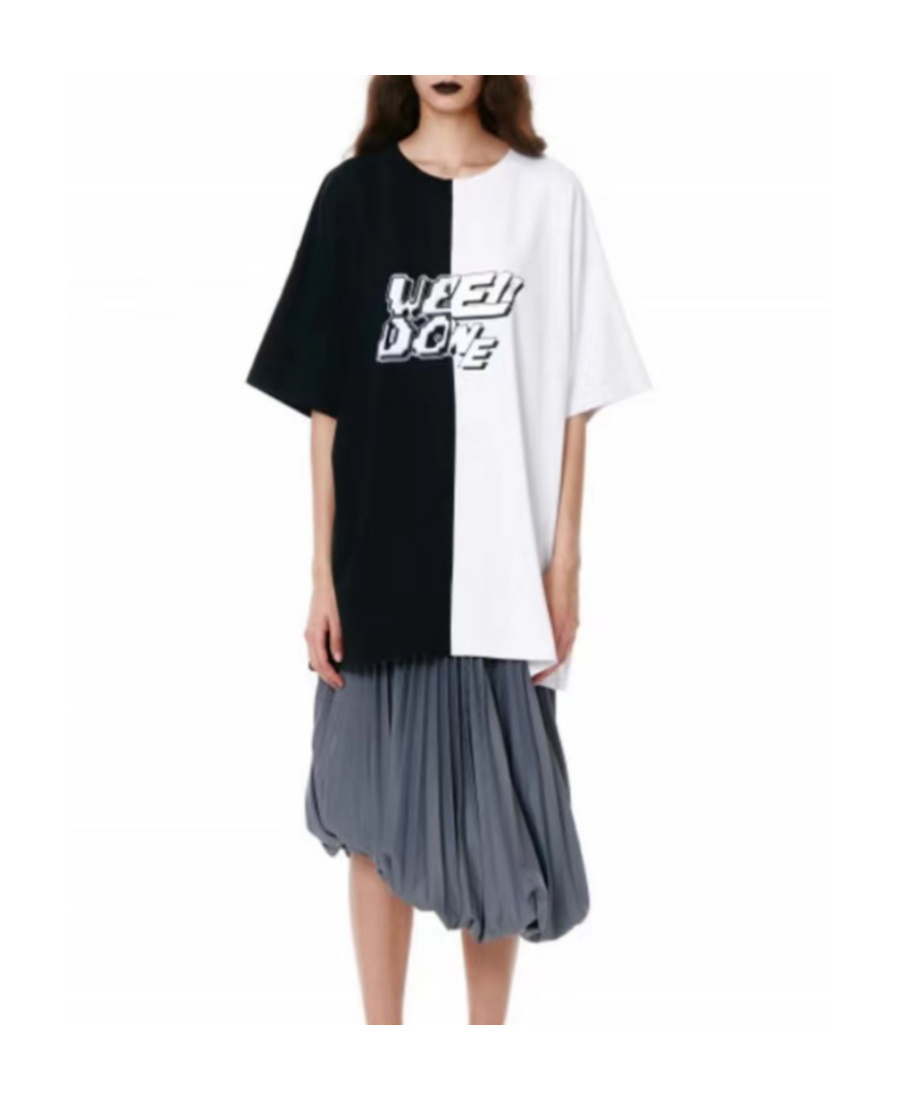 We11 Done Logo-print Panelled T-shirt In White