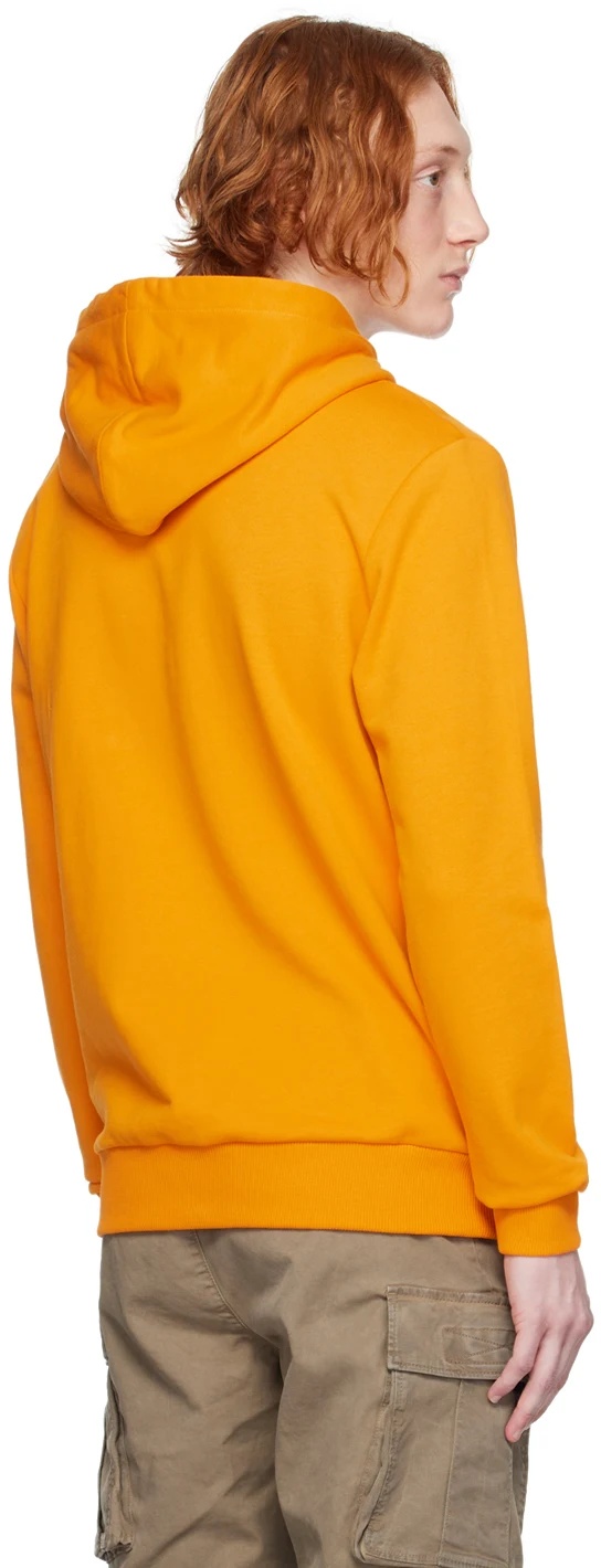 Shop Balmain Flocking Hooded Zipper Hoodie In Orange