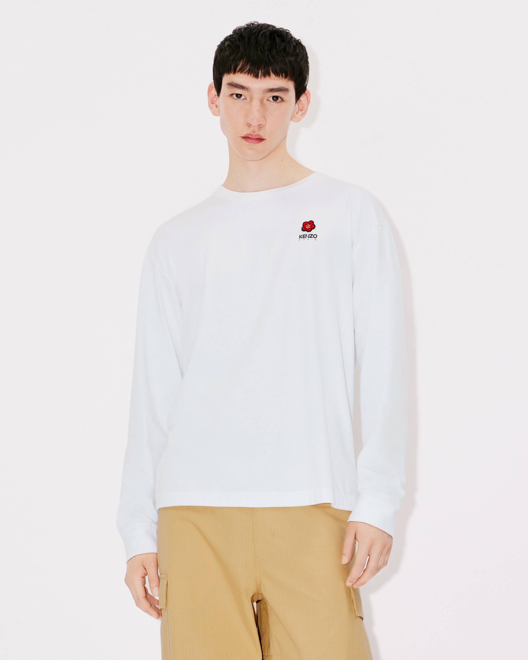 Kenzo Boke Flower Cotton Sweatshirt In White