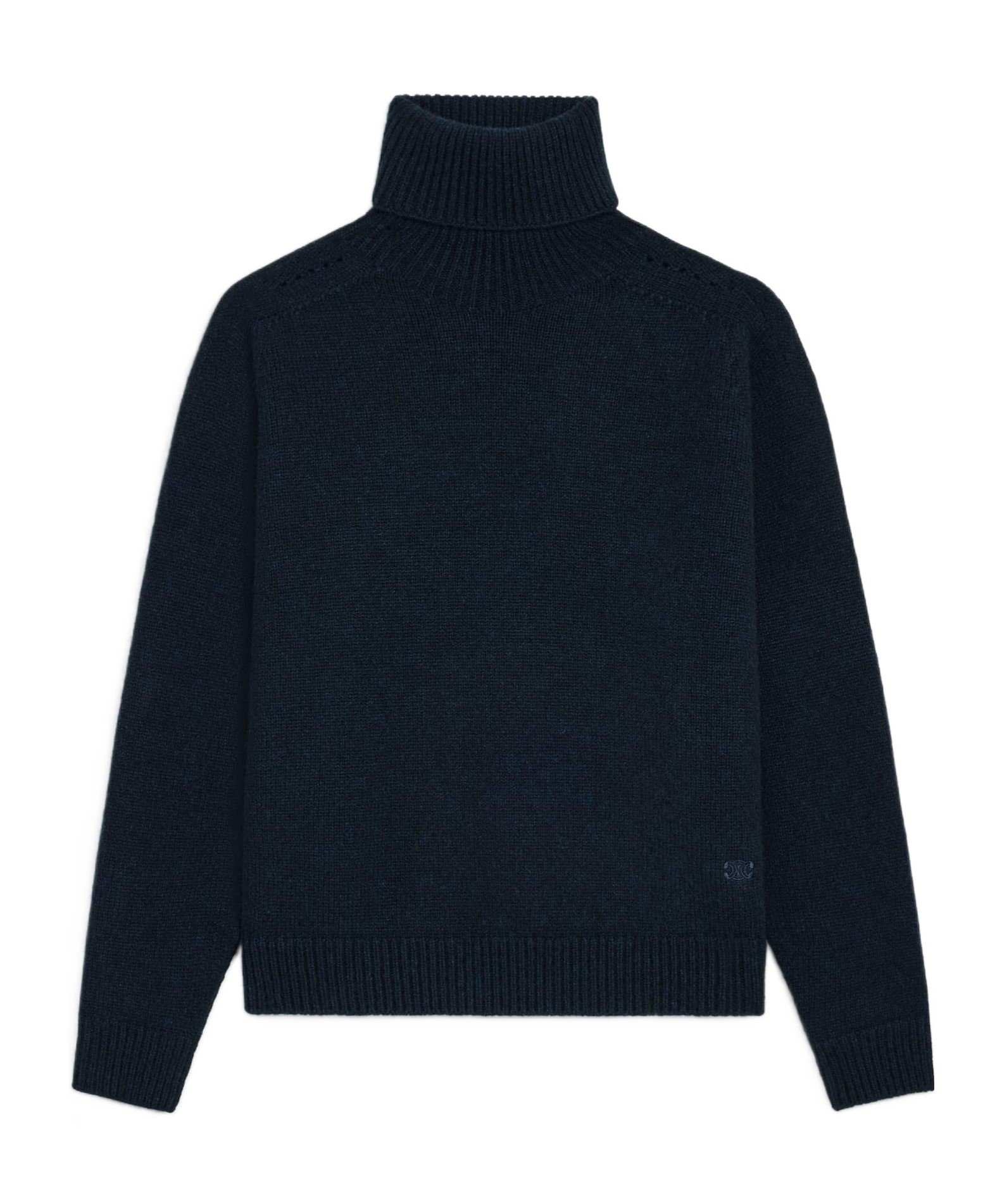 Celine Turtleneck Sweater In Seamless Cashemire In Blue