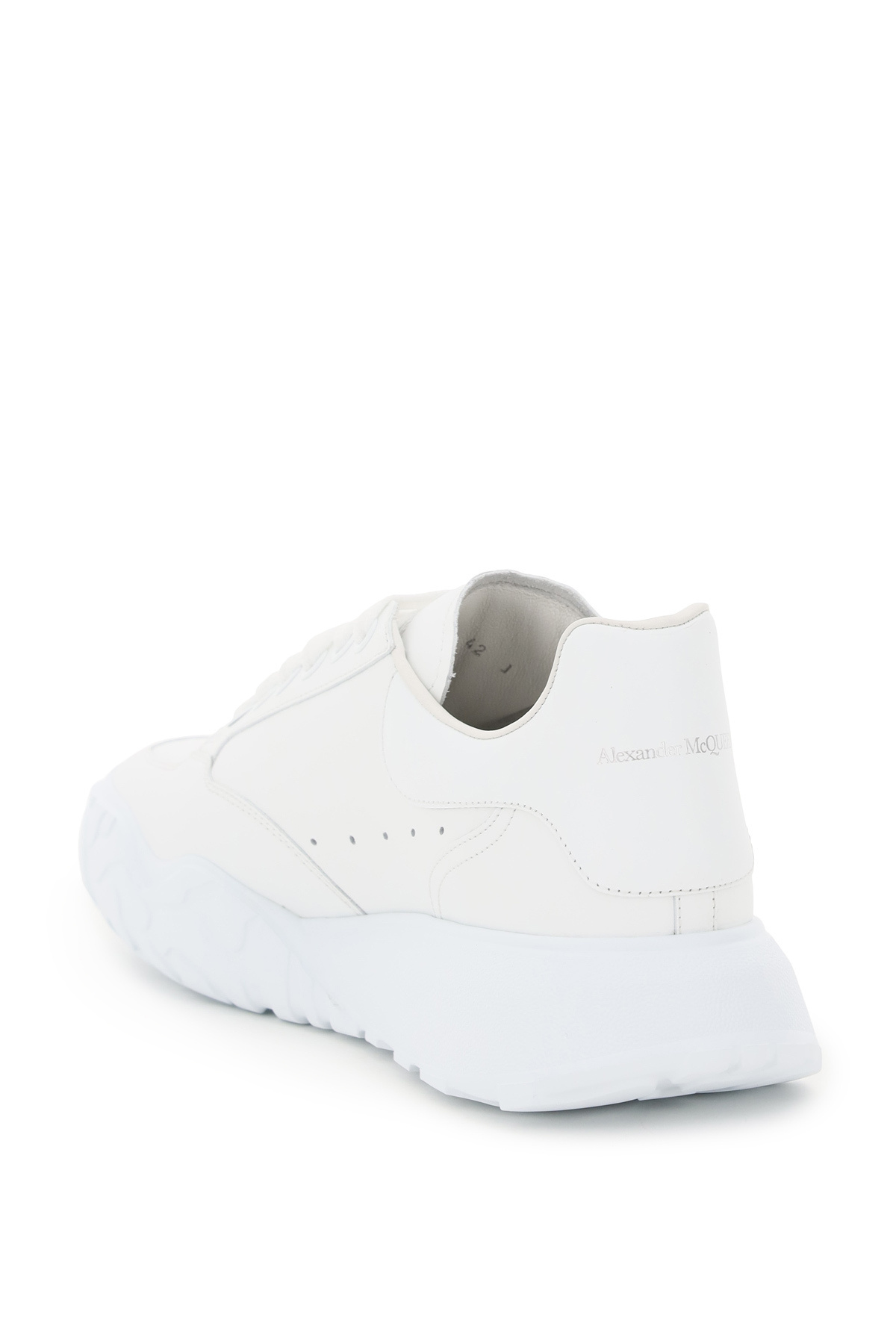Alexander Mcqueen Lace-up Court Sneakers In White