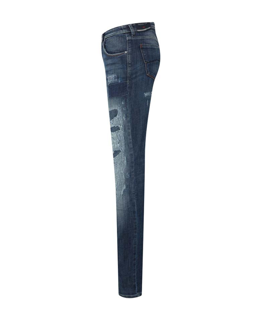 Armani Jeans Wash And Wear Out Skinny Jeans In Blue