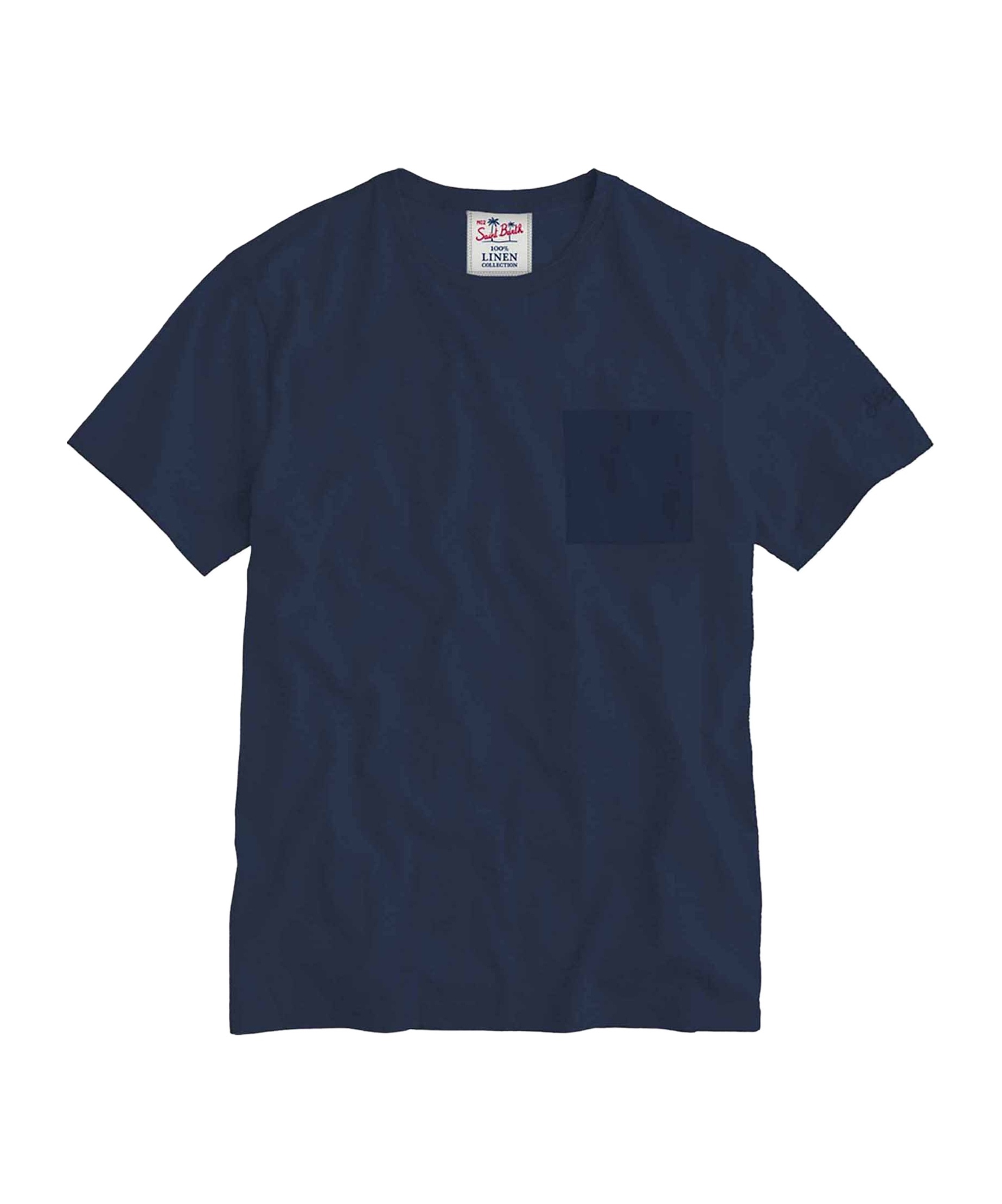 Mc2 Saint Barth T-shirt With Round Neck And Short Sleeves In Blue