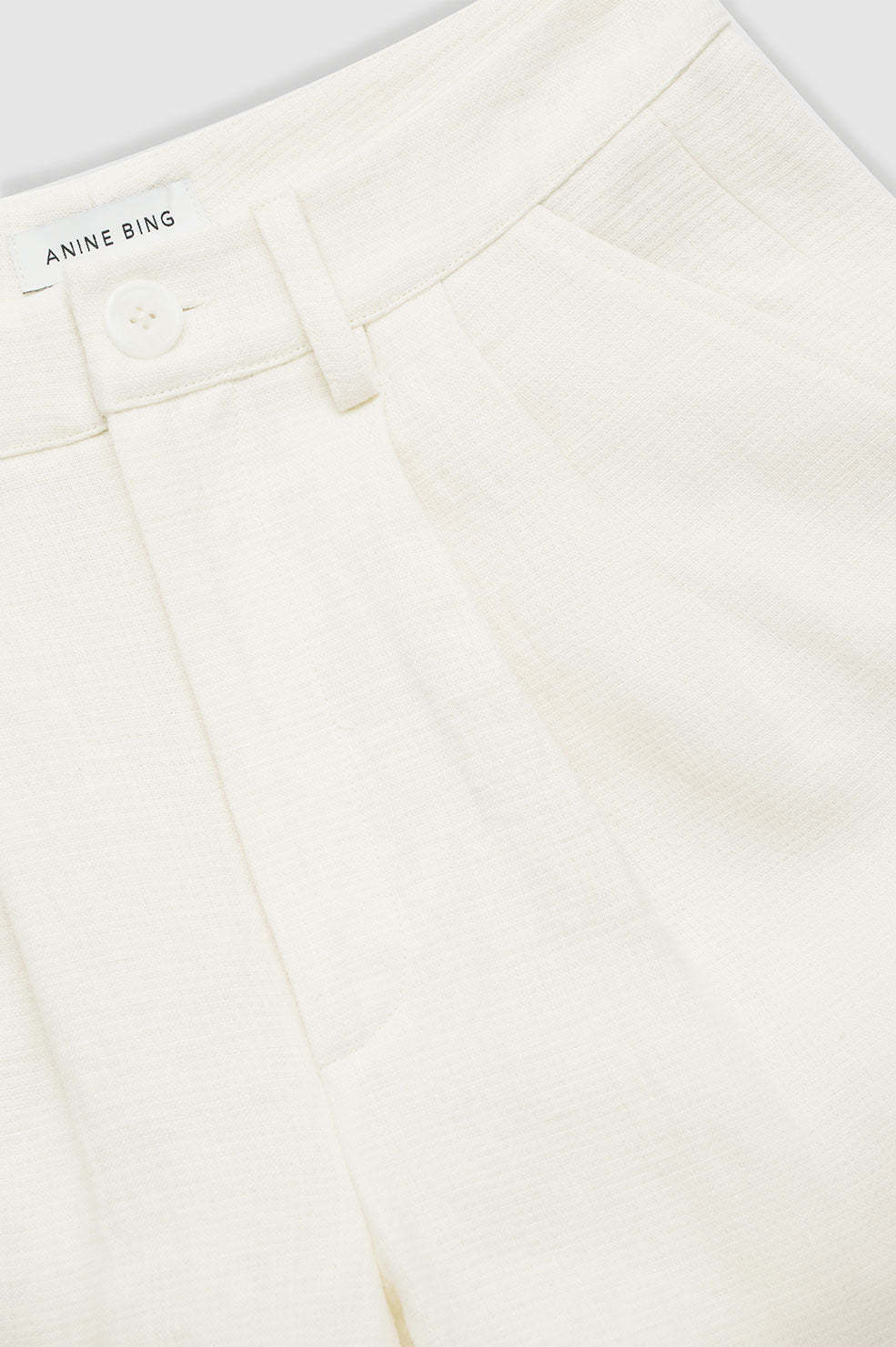 Anine Bing Belt-loop Shorts In White