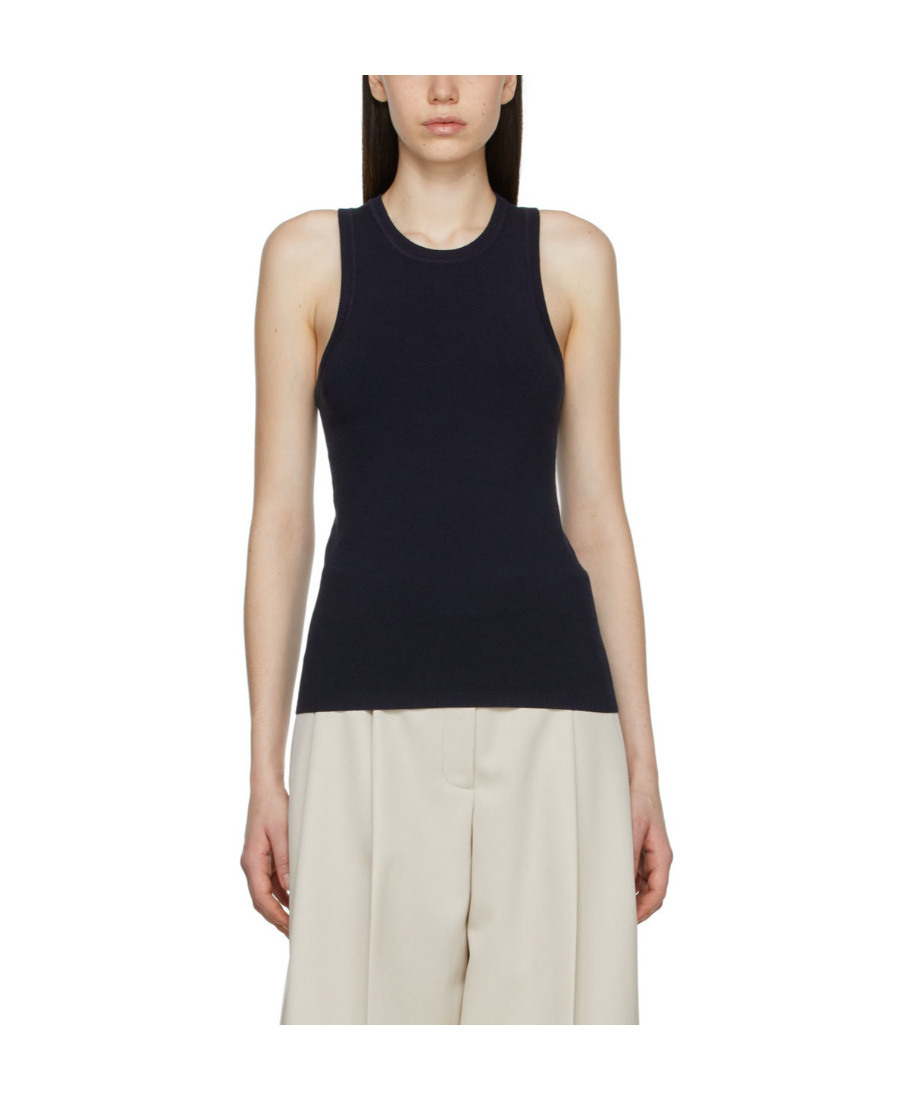 3.1 Phillip Lim Dark Blue Vest In Black