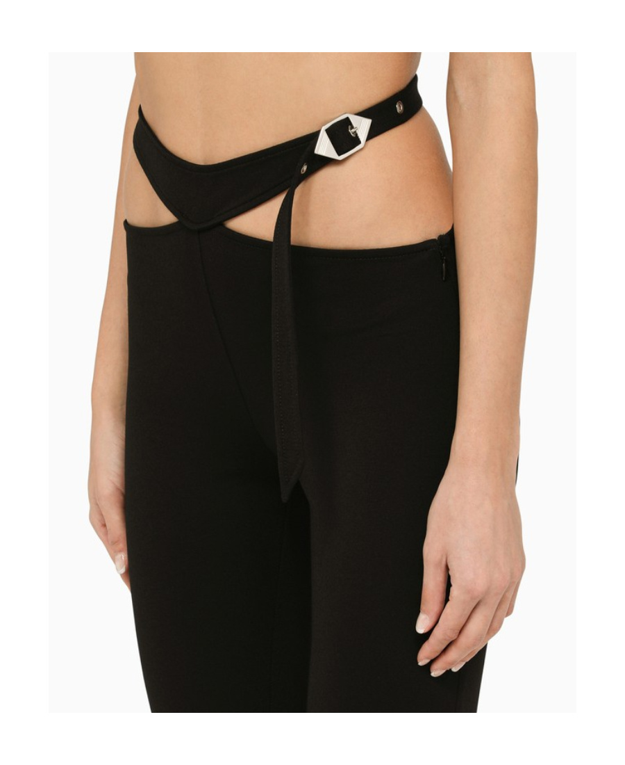 Attico The Cigarette Long Trousers Clothing In Black