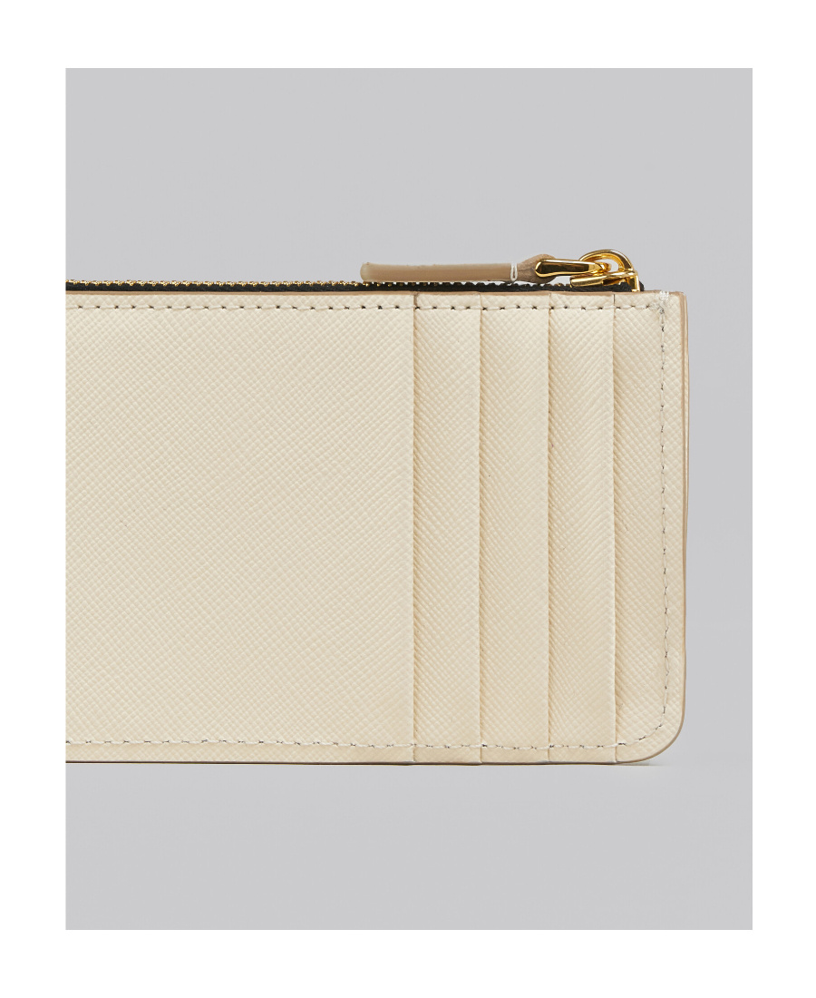 Marni Logo-print Leather Card Case In White