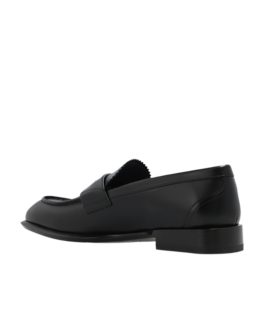 Alexander Mcqueen Coin-embellished Penny Loafers In Black