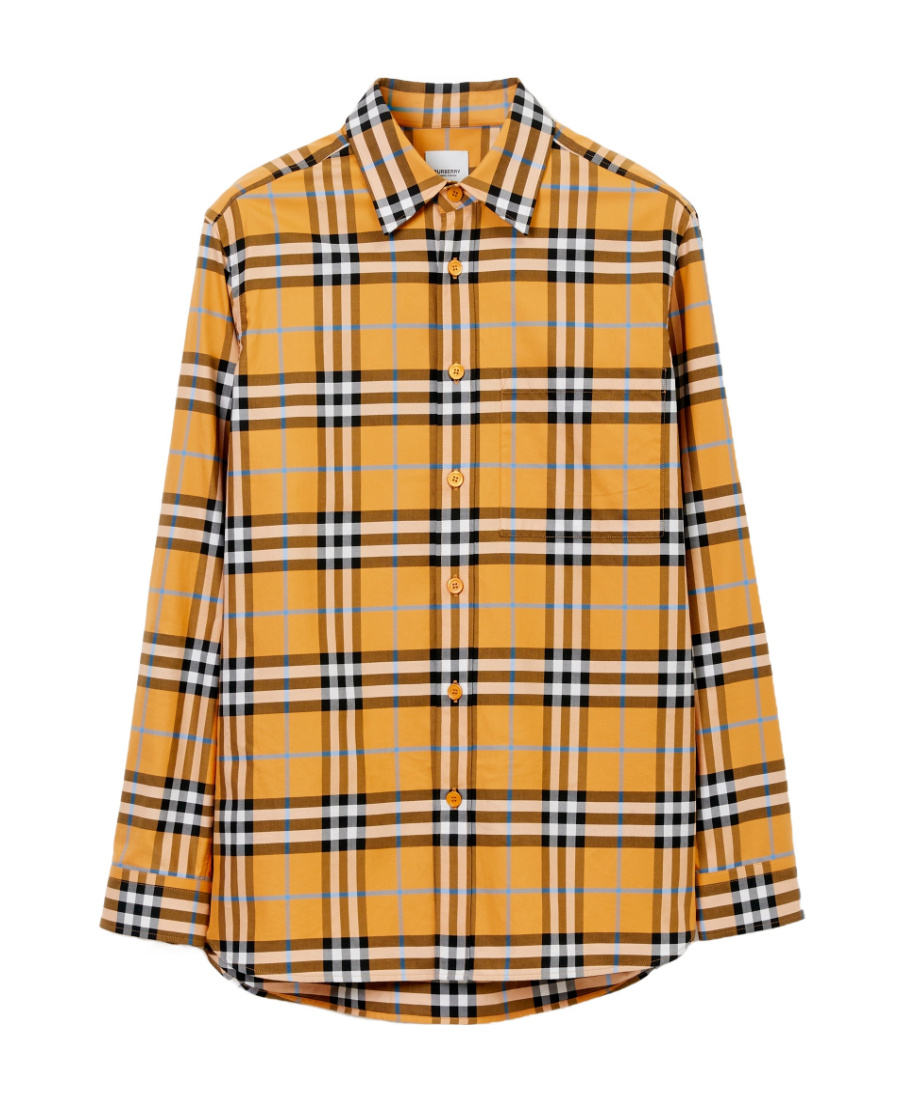 Burberry Vintage-check Cotton Shirt In Orange