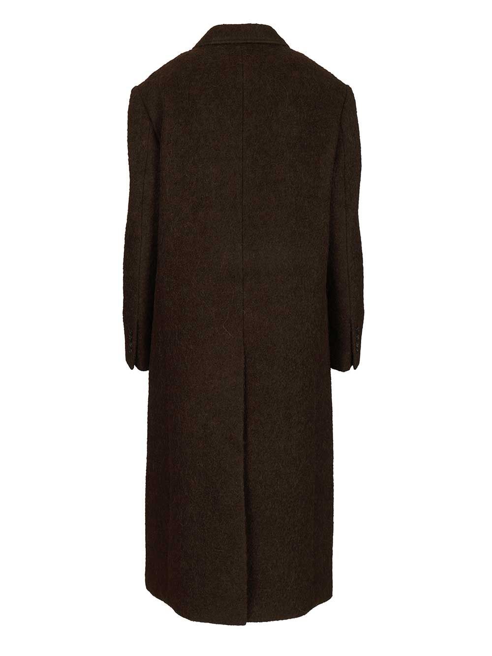 Dunst Wool Boucle Coat In Brown