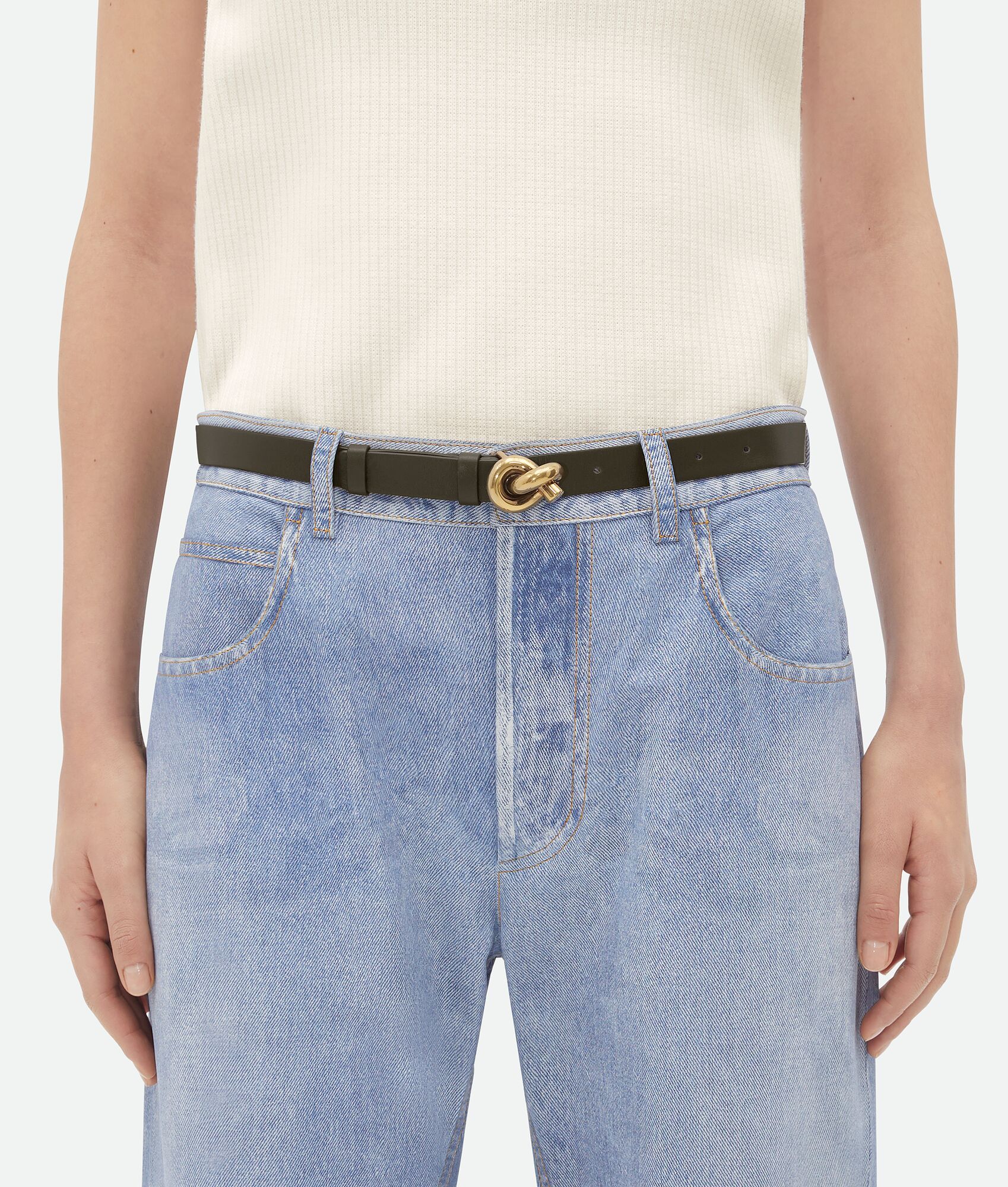 Bottega Veneta Knot Belt Women In Yellow