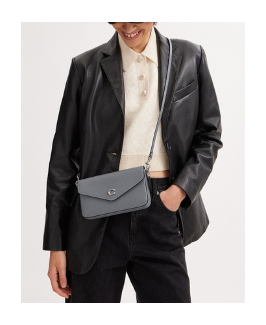 Coach Wyn Flip Shoulder Bag In Gray