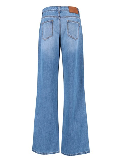 Ermanno Scervino Denim Trousers With Belt Loops In Blue