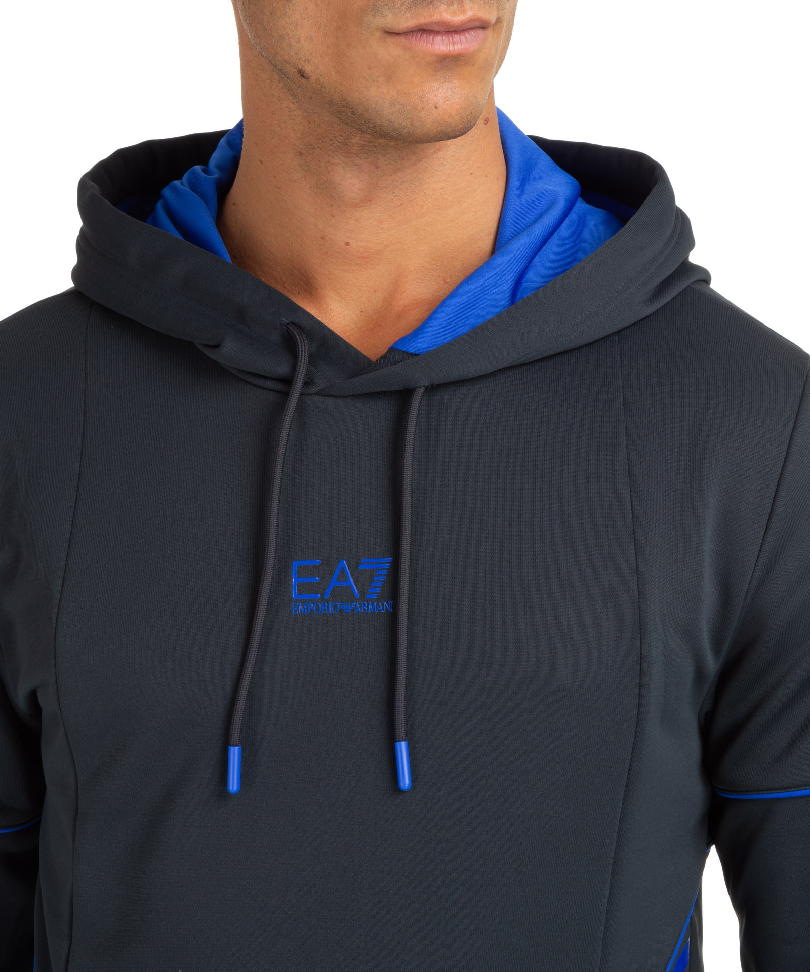 Ea7 Logo Pattern Sweater In Black