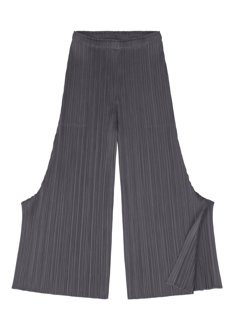 Issey Miyake Elastic Waist Casual Pants In Blue