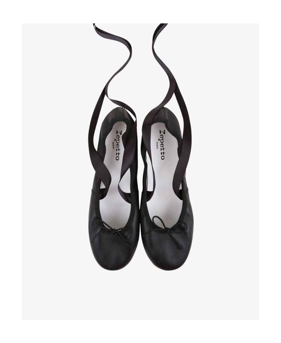Repetto Sophia Ballet Flats With Satin Ribbons Shoes In Black