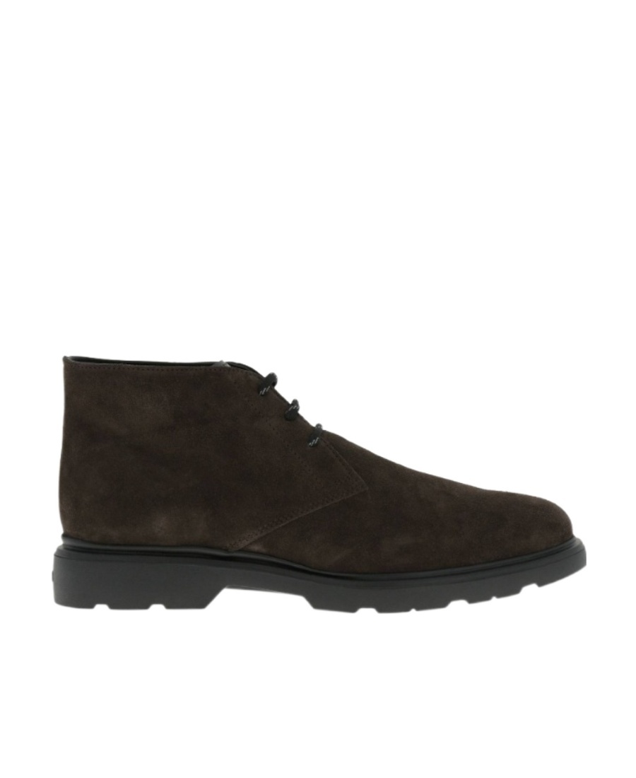 Hogan Lace-up Boots In Black