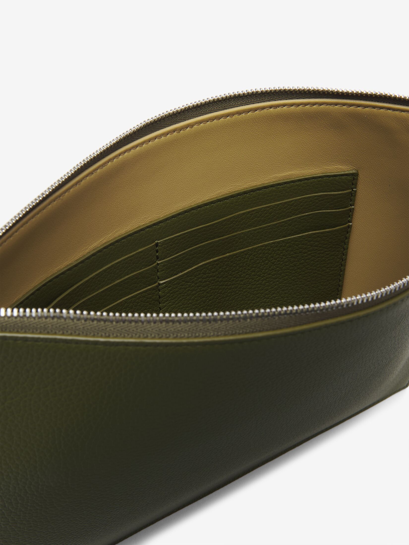 Alexander Mcqueen Large Leather Rectangular Shape Sling Pouch In Green