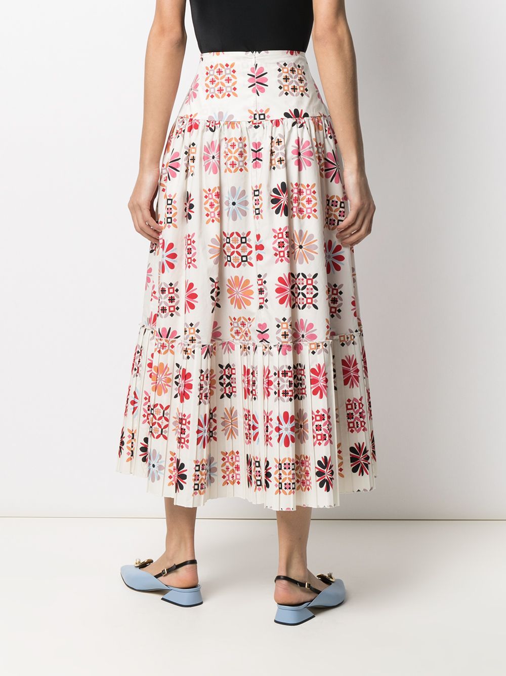 La Doublej Balletto Medium Length A-line Skirt In Pink