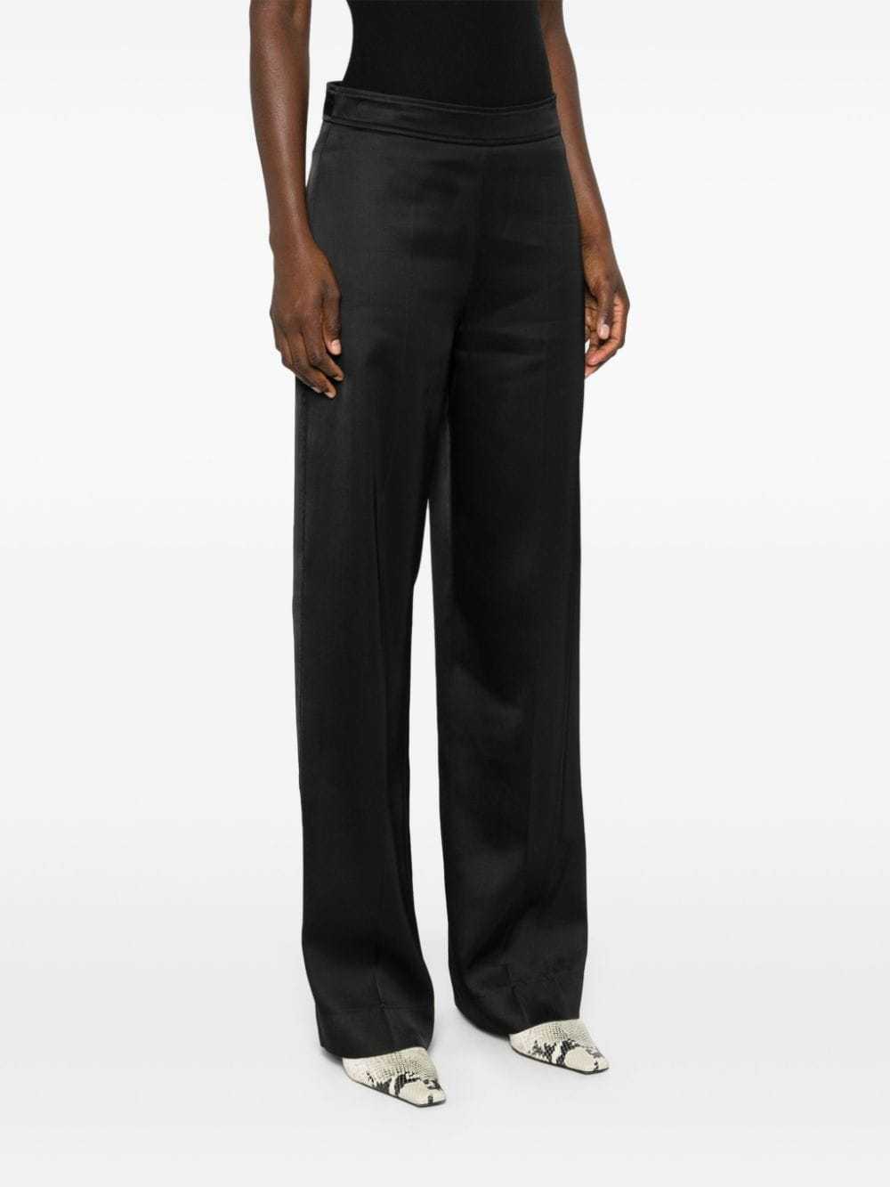 Jil Sander High Waist Wide-leg Trousers In Black