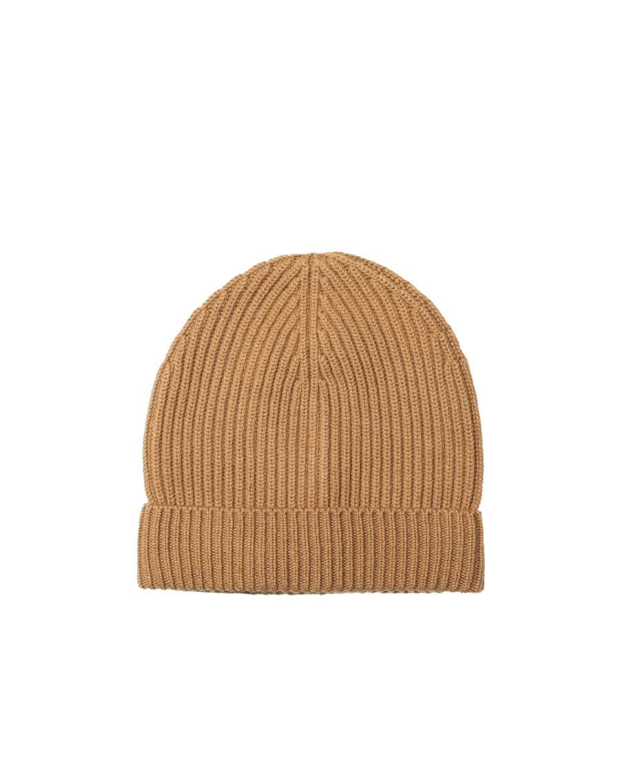 Dolce & Gabbana Ribbed-knit Turn-up Beanie In Nude