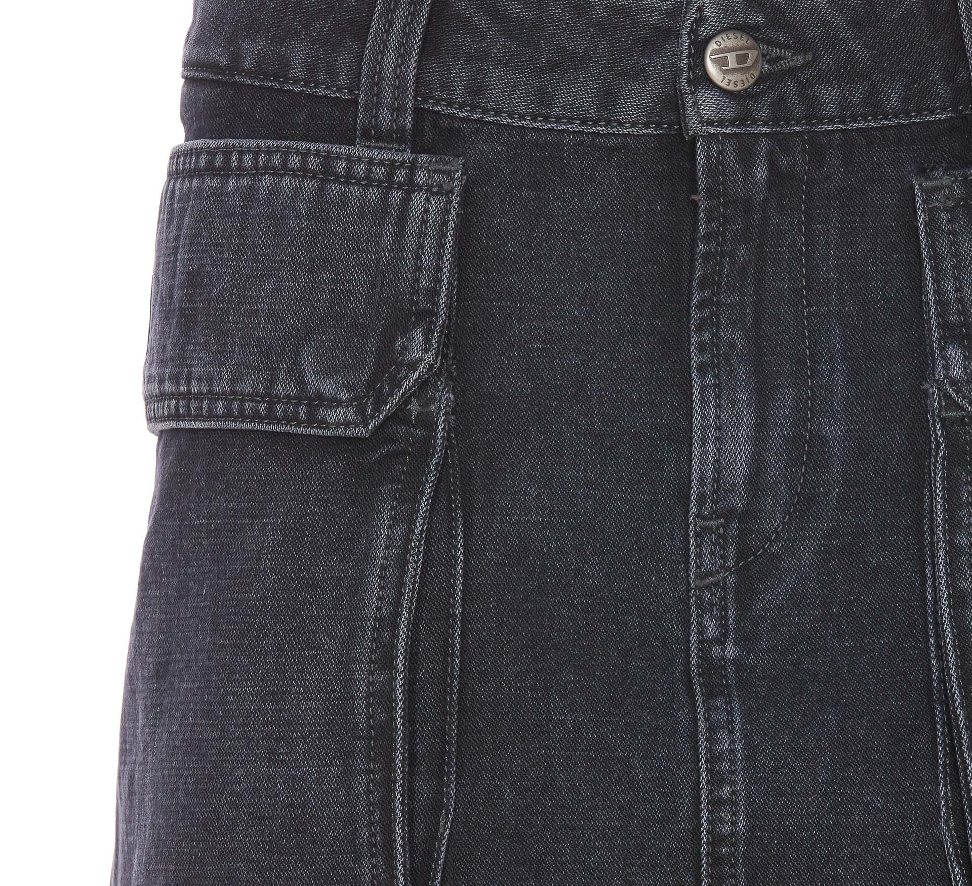 Shop Diesel De-ton Mini Skirt In Black