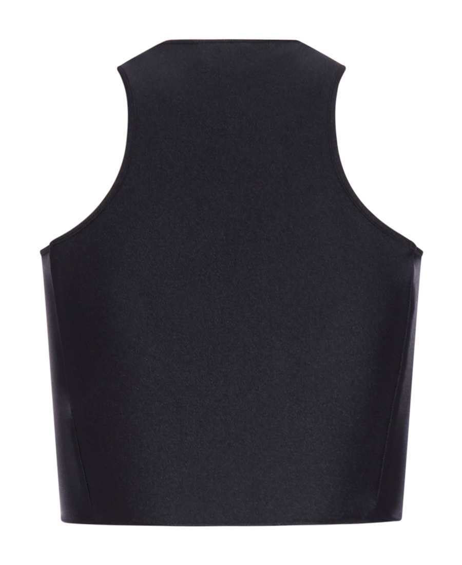 Coperni Flower-motif Stretch-jersey Top In Black